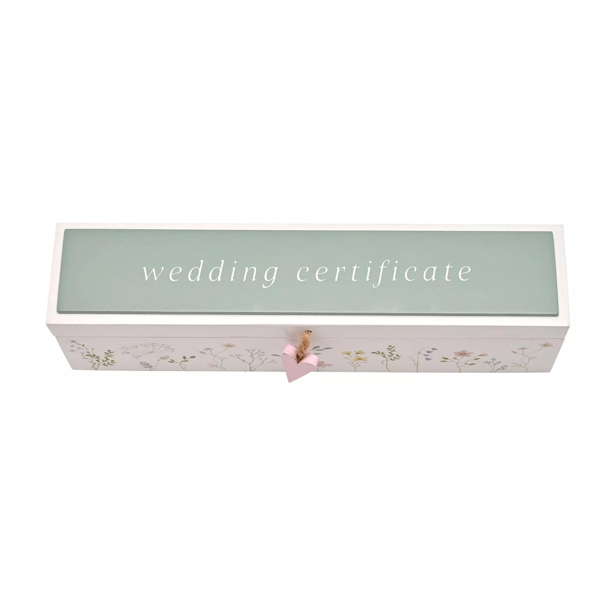 White-Green - Front - Celebrations Love Story Wild Flowers Certificate Holder