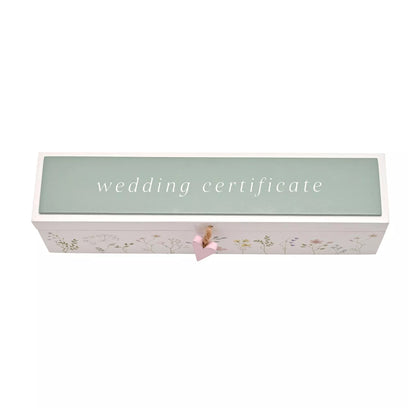 White-Green - Front - Celebrations Love Story Wild Flowers Certificate Holder