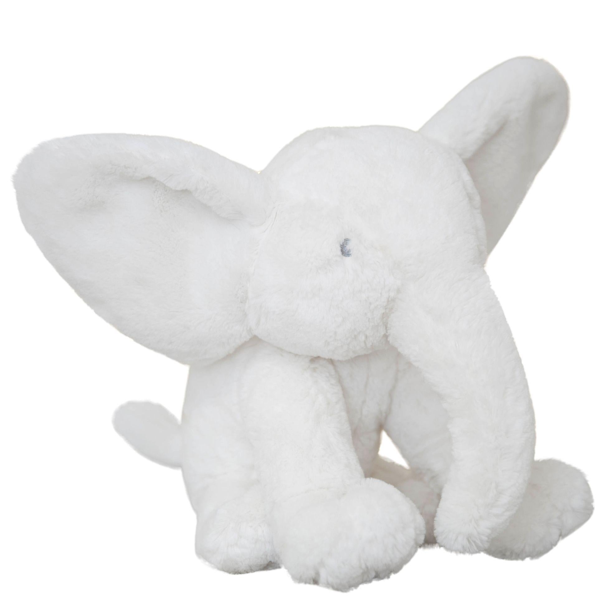 White - Front - Bambino White Plush Elephant Large 31cm