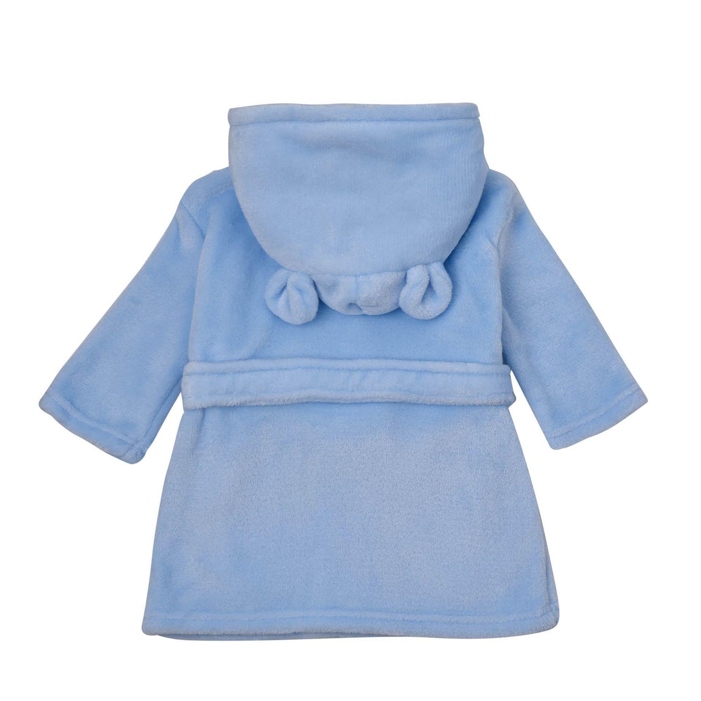 Blue - Side - Bambino Baby's First Dressing Gown - Blue 3-6 Months