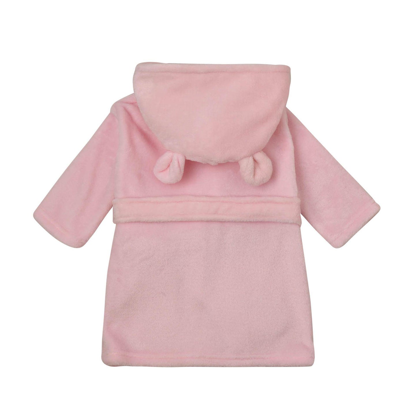 Pink - Side - Bambino Baby's First Dressing Gown - Pink 3-6 Months