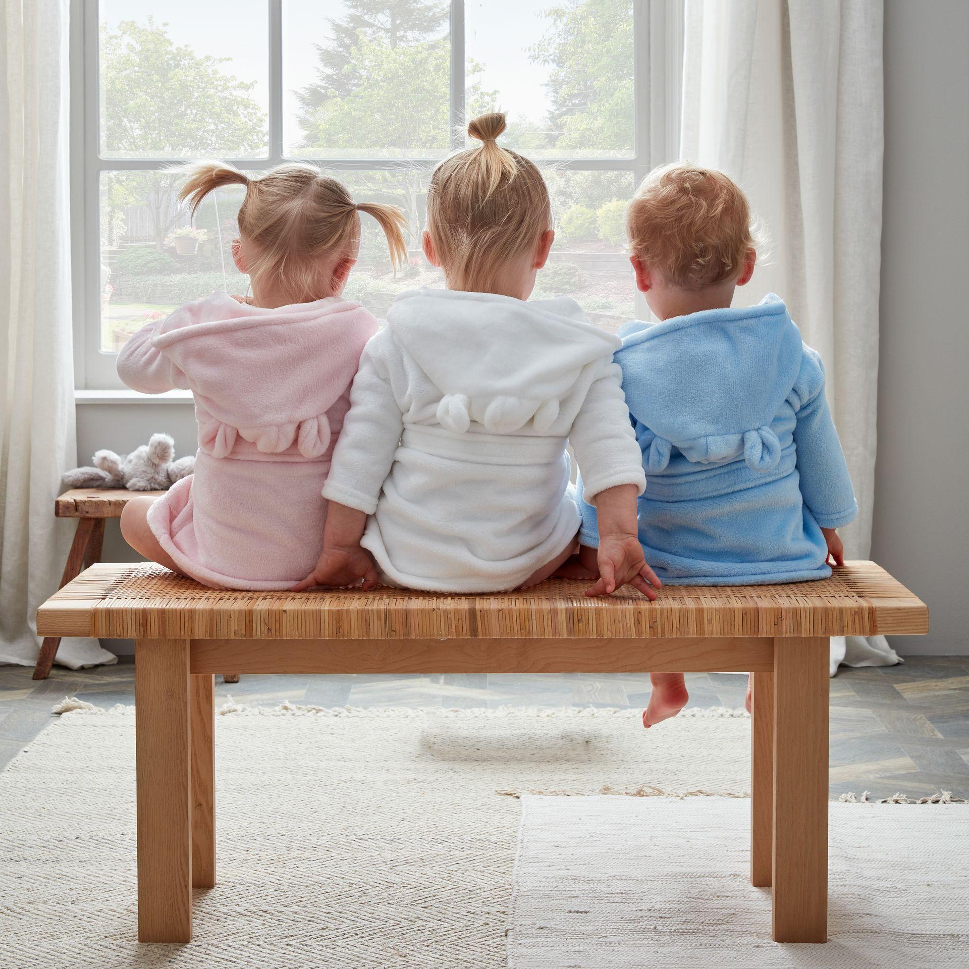 Pink - Lifestyle - Bambino Baby's First Dressing Gown - Pink 3-6 Months