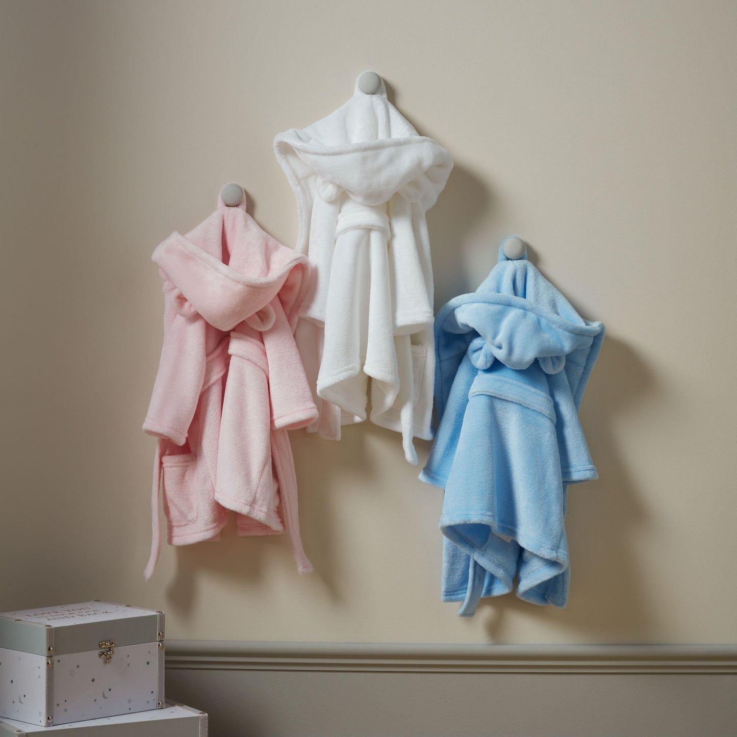 Pink - Pack Shot - Bambino Baby's First Dressing Gown - Pink 3-6 Months