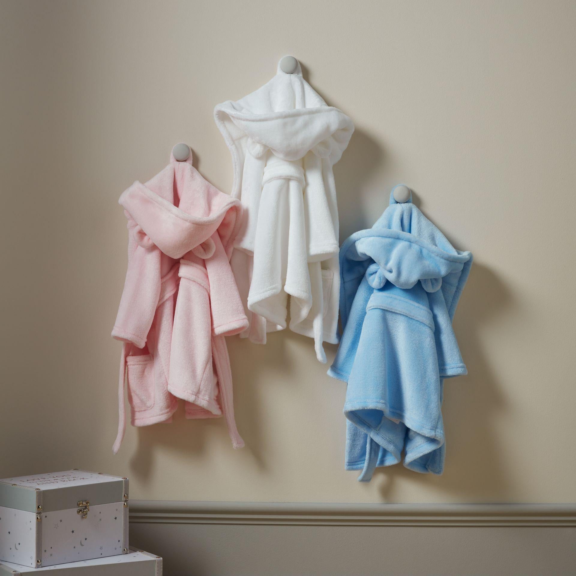 Pink - Pack Shot - Bambino Baby's First Dressing Gown - Pink 3-6 Months