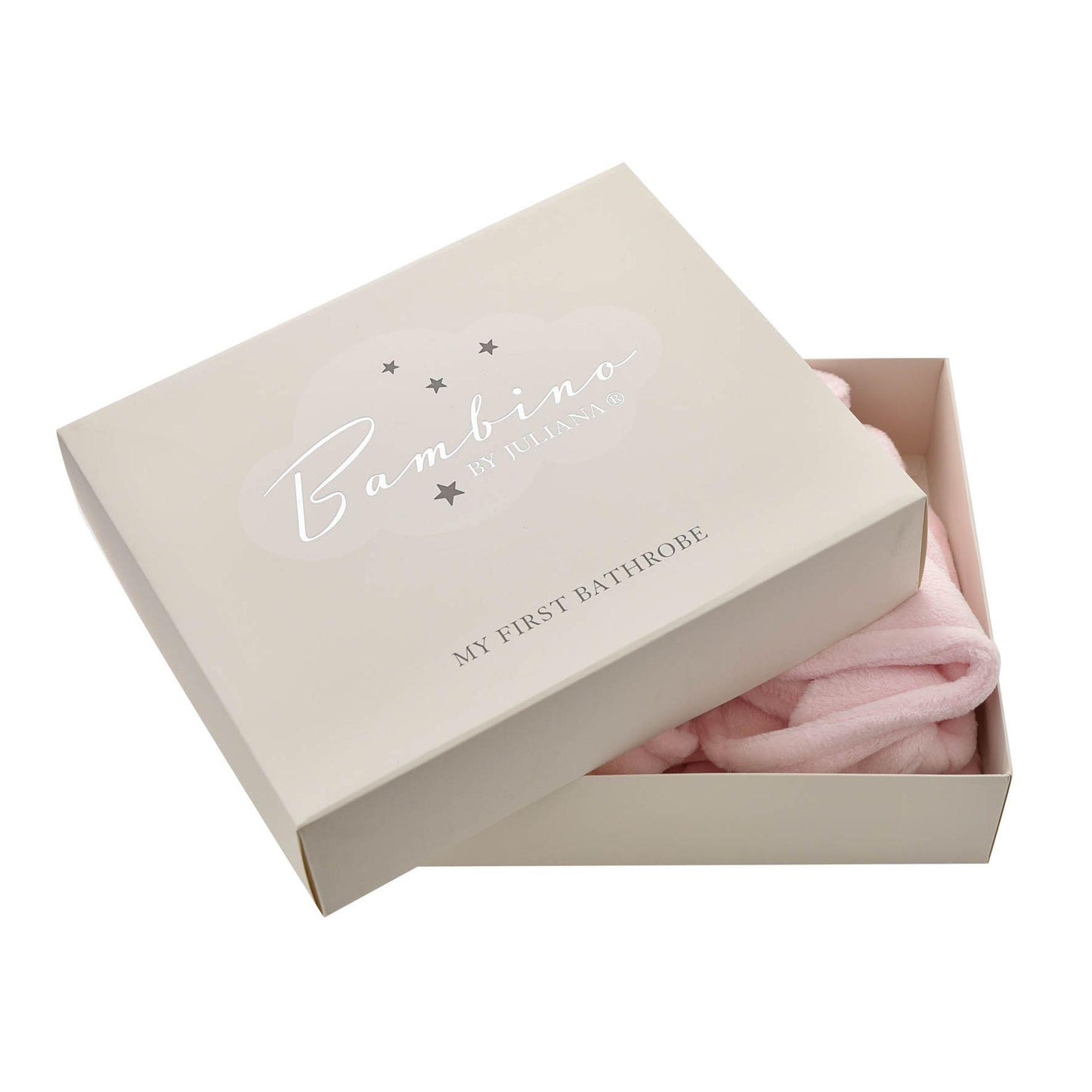 Pink - Close up - Bambino Baby's First Dressing Gown - Pink 3-6 Months