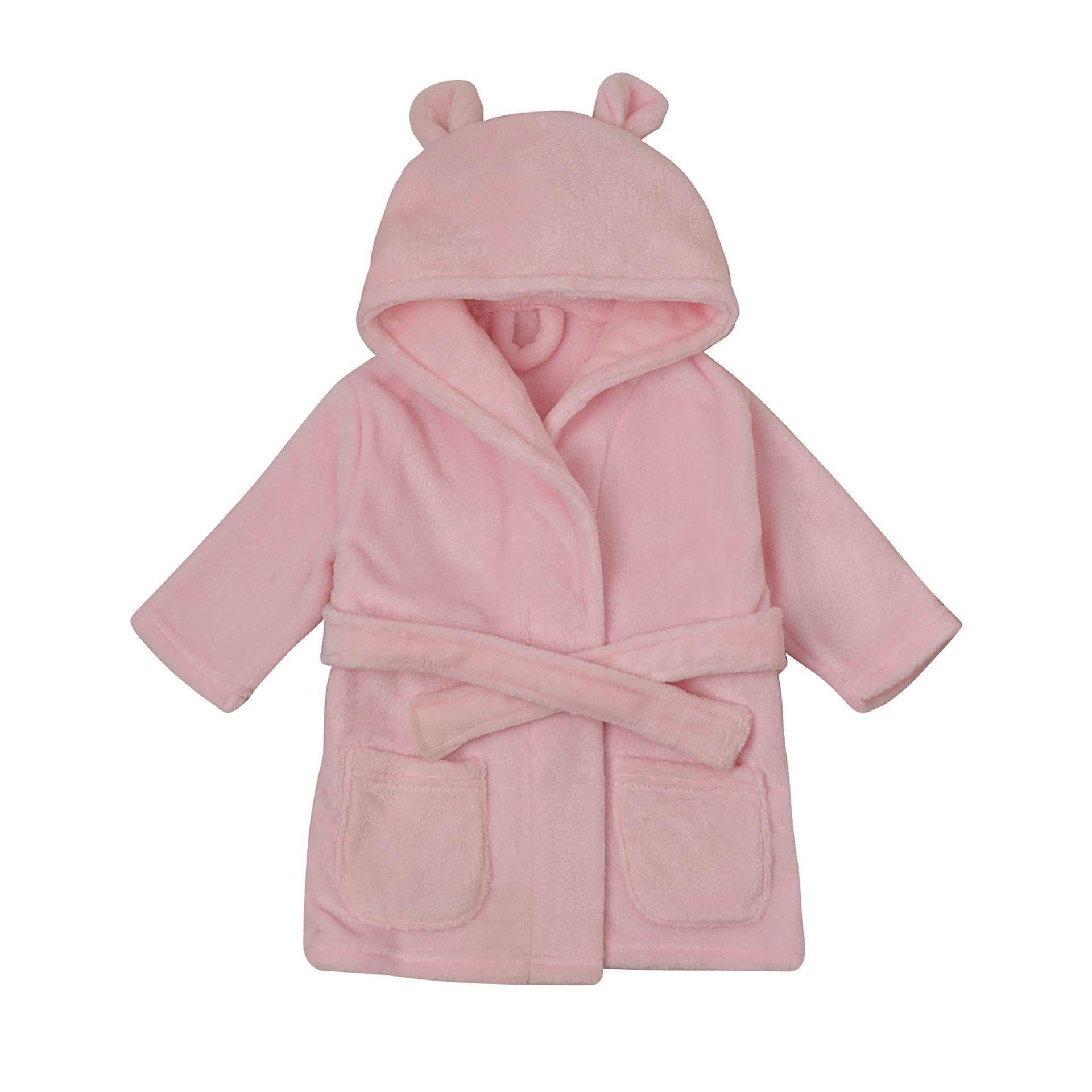 Pink - Front - Bambino Baby's First Dressing Gown - Pink 3-6 Months