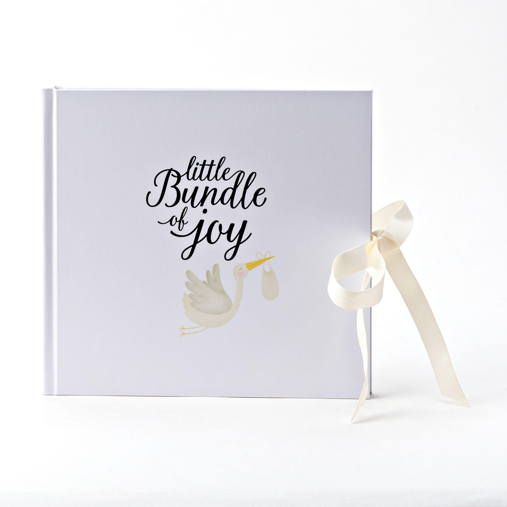 White - Front - Hello Baby Photo Album 'Little Bundle of Joy' *(24-12)*