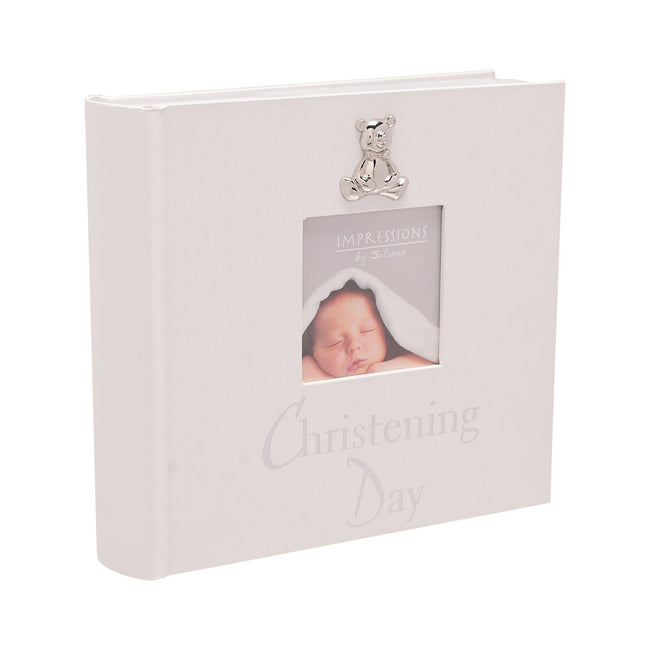 White - Back - Christening Pearlised Photo Album 4 x 6