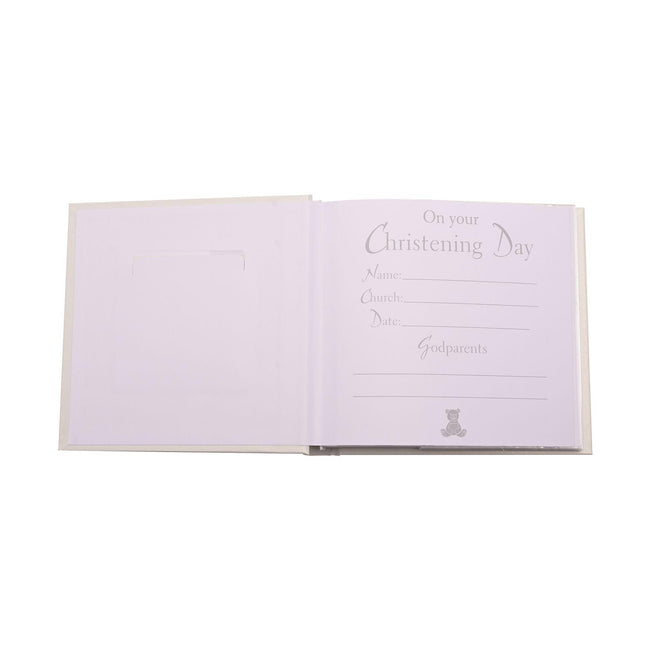 White - Side - Christening Pearlised Photo Album 4 x 6