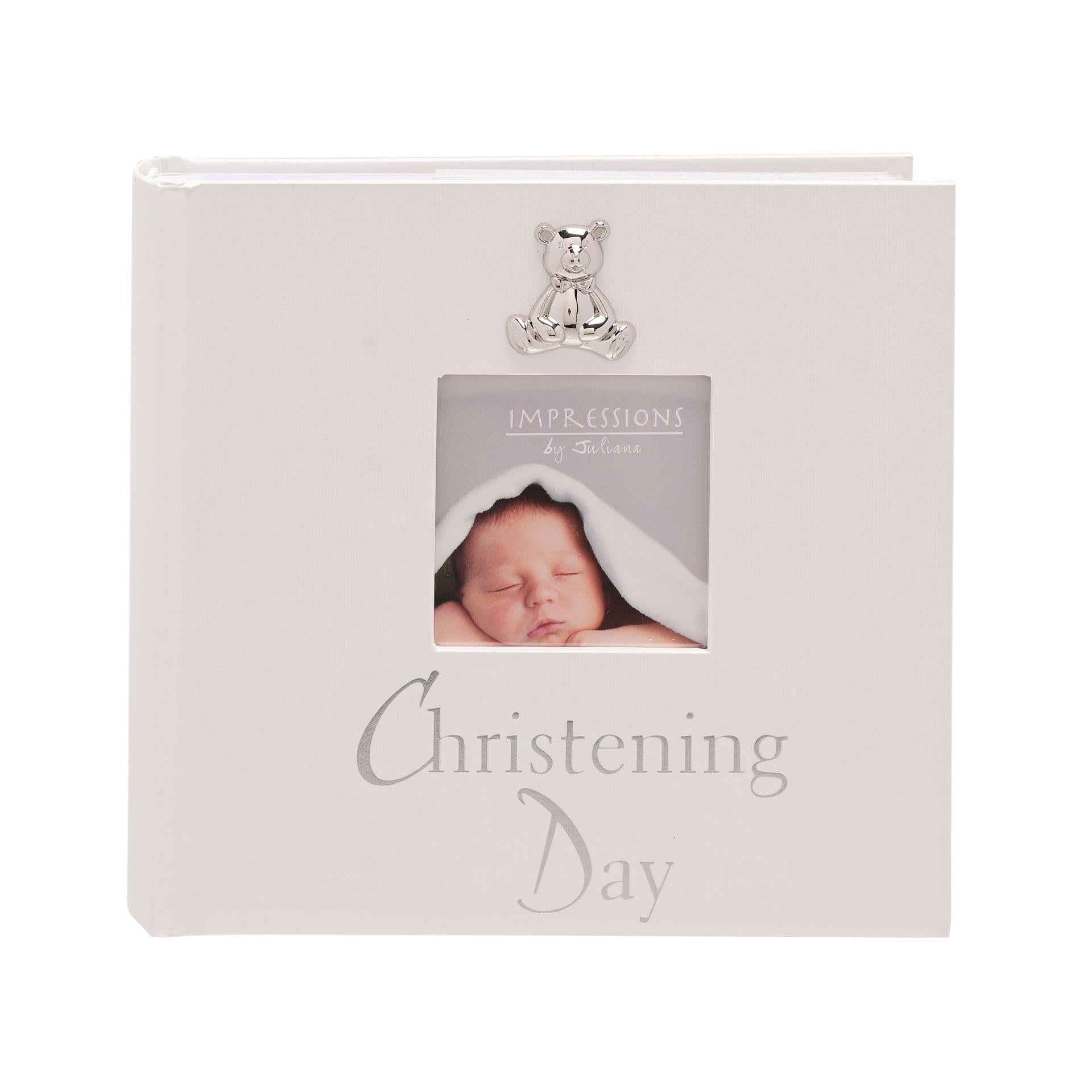 White - Front - Christening Pearlised Photo Album 4 x 6