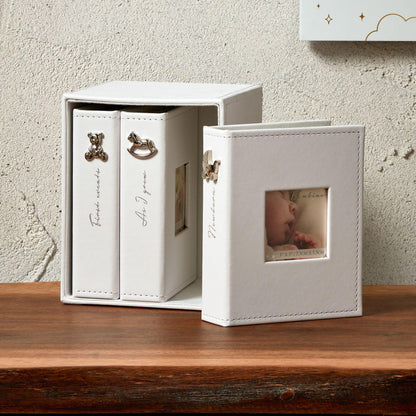 White - Back - Bambino White Set of 3 Albums Holds 24 x 4 x 6 Prints