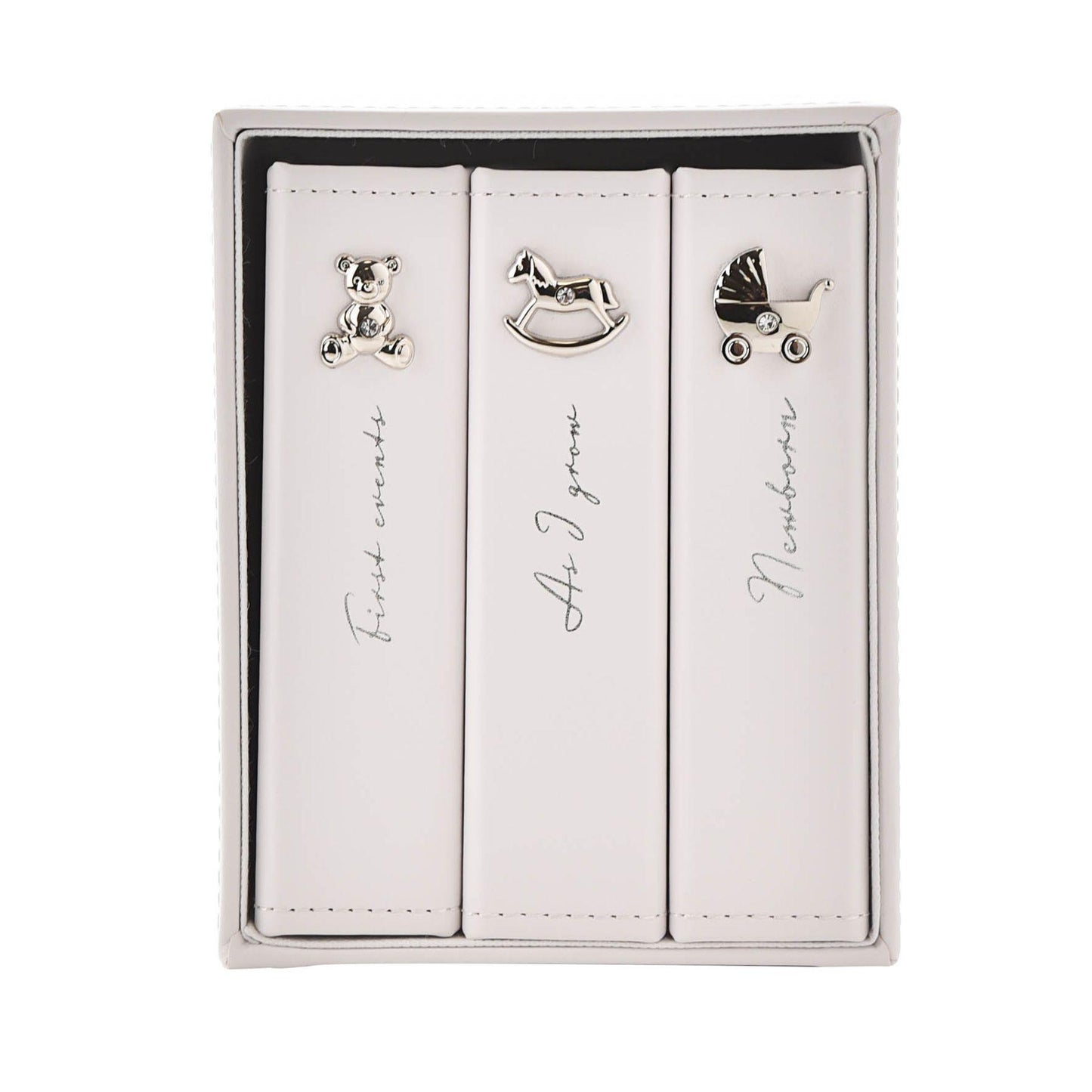 White - Lifestyle - Bambino White Set of 3 Albums Holds 24 x 4 x 6 Prints