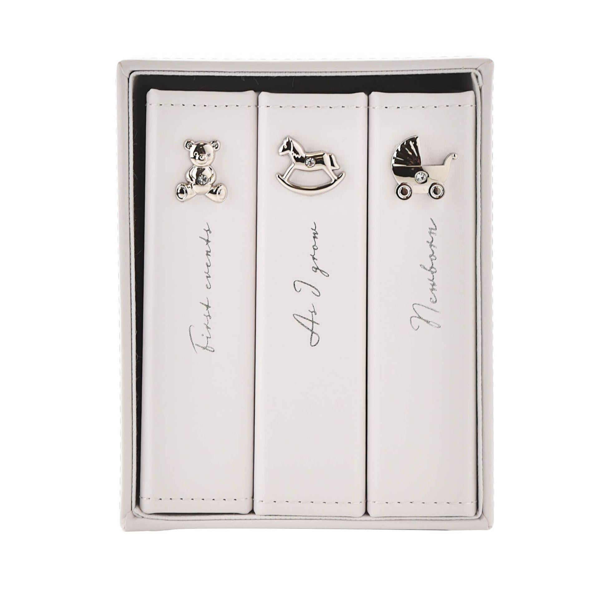 White - Lifestyle - Bambino White Set of 3 Albums Holds 24 x 4 x 6 Prints