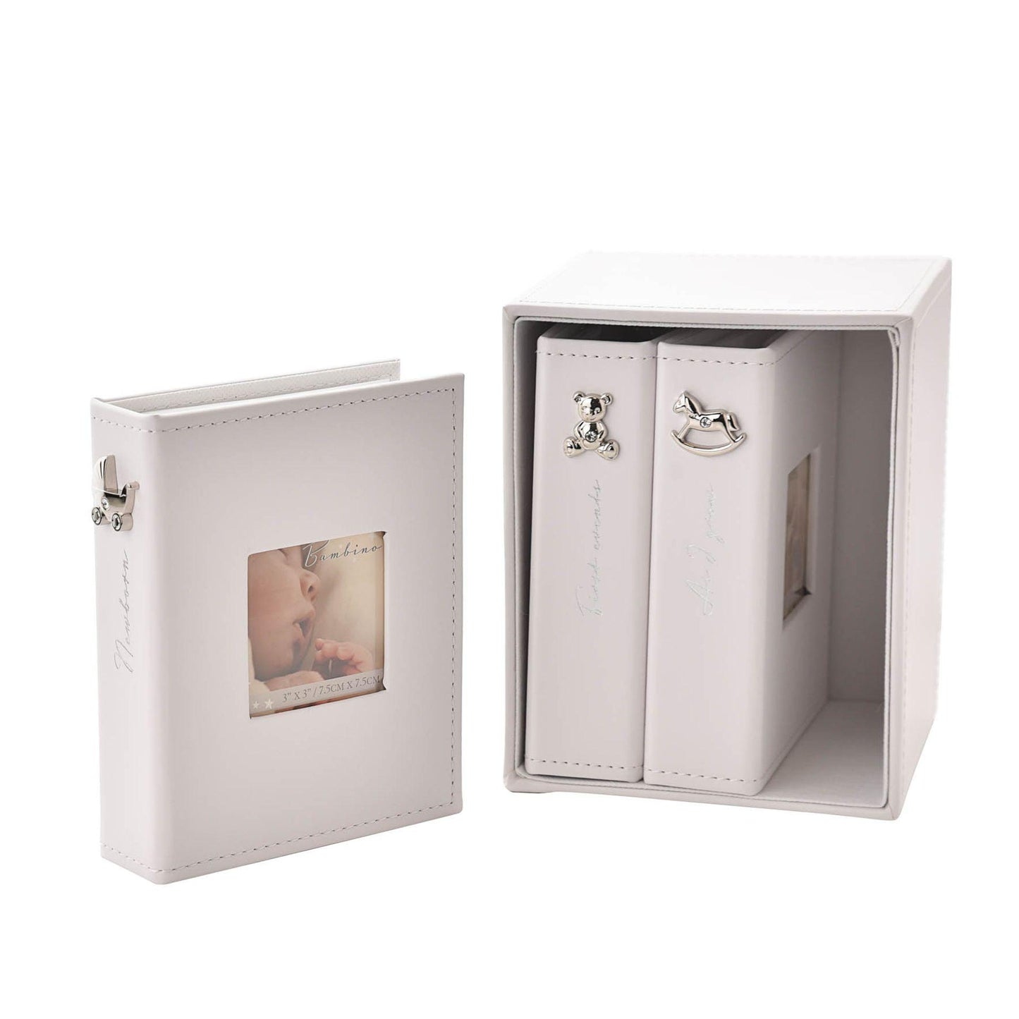 White - Front - Bambino White Set of 3 Albums Holds 24 x 4 x 6 Prints