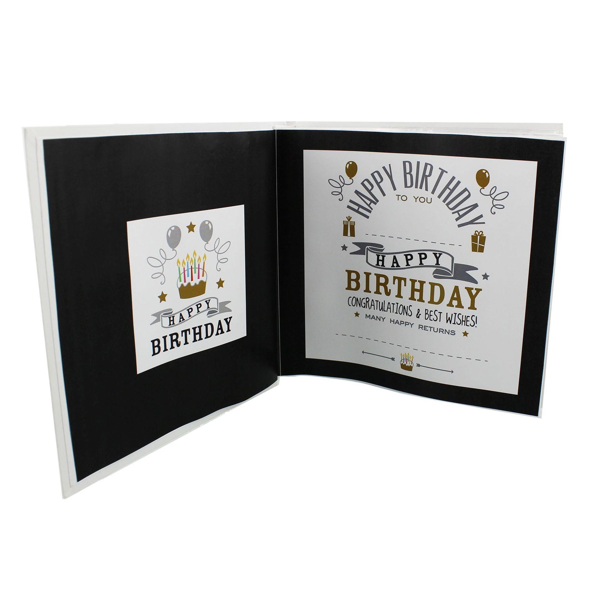 White - Back - Signography Birthday Boy Photo Album 4 x6 - 30th