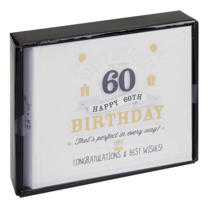 White - Side - Signography Birthday Boy Photo Album 4 x6 - 60th