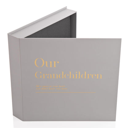 Grey - Side - Moments Coffee Table Scrapbook Album- Our Grandchildren