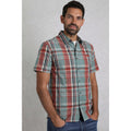 Mineral Blue - Pack Shot - Weird Fish Mens Judd Checked Organic Cotton Short-Sleeved Shirt