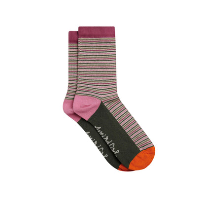 Olive Green - Lifestyle - Weird Fish Womens-Ladies Parade Patterned Socks (Pack of 3)