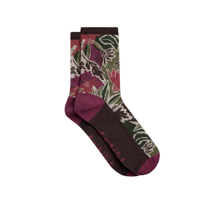 Brick Orange - Pack Shot - Weird Fish Womens-Ladies Parade Patterned Socks (Pack of 3)