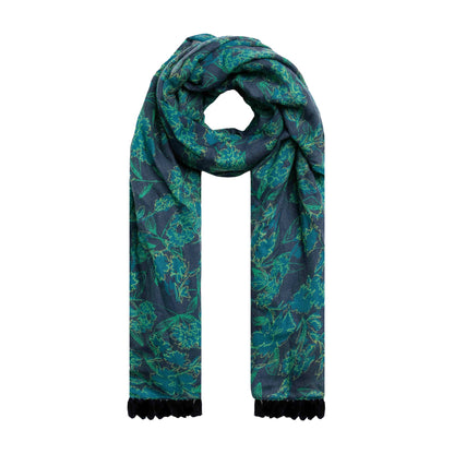 Night Blue - Front - Weird Fish Marelia Printed Eco Friendly Scarf