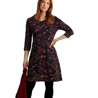 Nightshade - Side - Weird Fish Womens-Ladies Starshine Floral Organic Cotton Dress