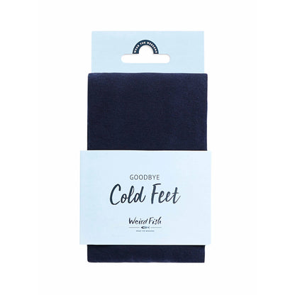 Navy - Back - Weird Fish Womens-Ladies Una Plain Tights