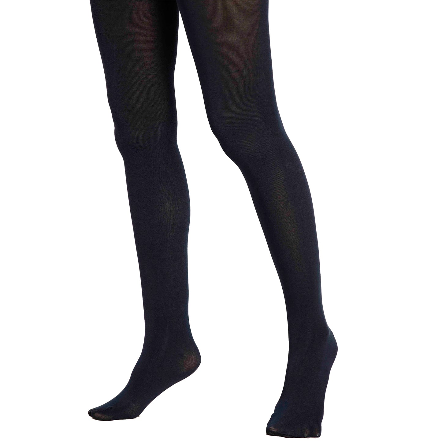 Navy - Front - Weird Fish Womens-Ladies Una Plain Tights