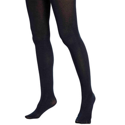 Navy - Front - Weird Fish Womens-Ladies Una Plain Tights