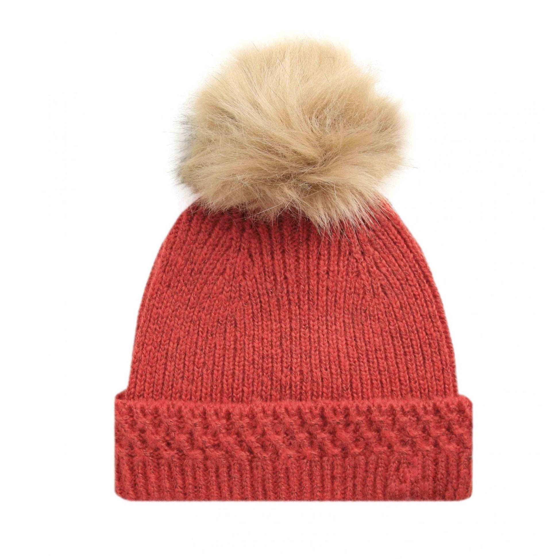 Paprika - Back - Weird Fish Tongass Pom Pom Eco Friendly Beanie