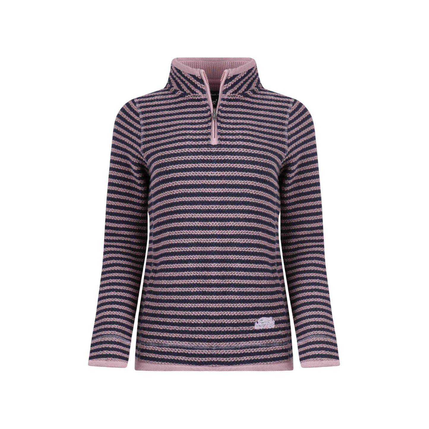 Heather - Front - Weird Fish Womens-Ladies Meadow Macaroni Quarter Zip Sweatshirt