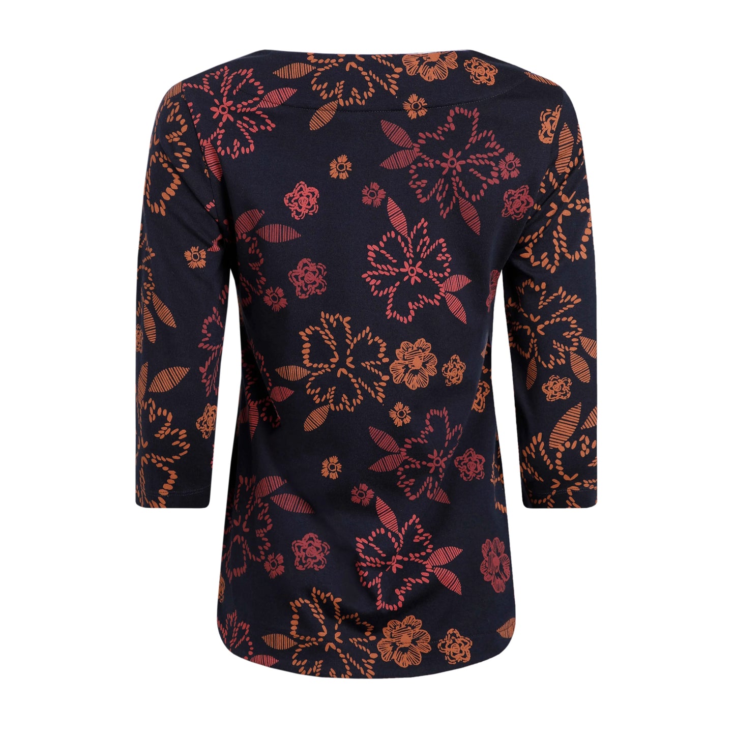 Nightshade - Back - Weird Fish Womens-Ladies Pinto Leafy Floral Organic Cotton T-Shirt