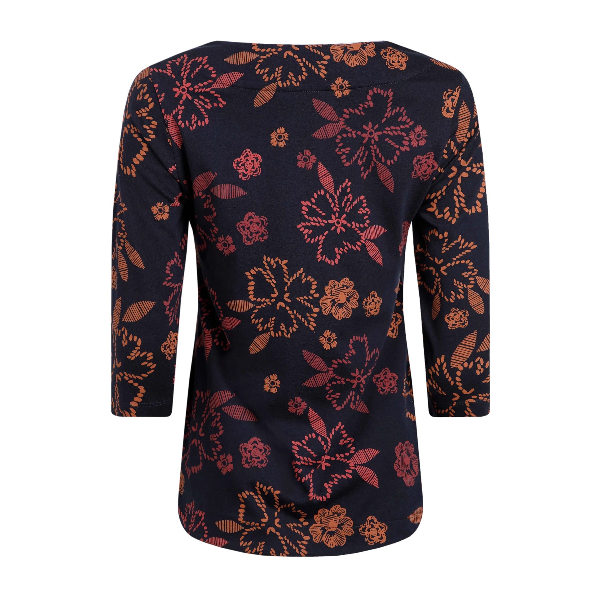 Nightshade - Back - Weird Fish Womens-Ladies Pinto Leafy Floral Organic Cotton T-Shirt
