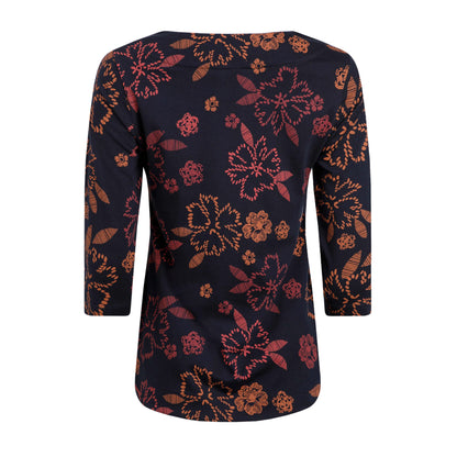 Nightshade - Back - Weird Fish Womens-Ladies Pinto Leafy Floral Organic Cotton T-Shirt