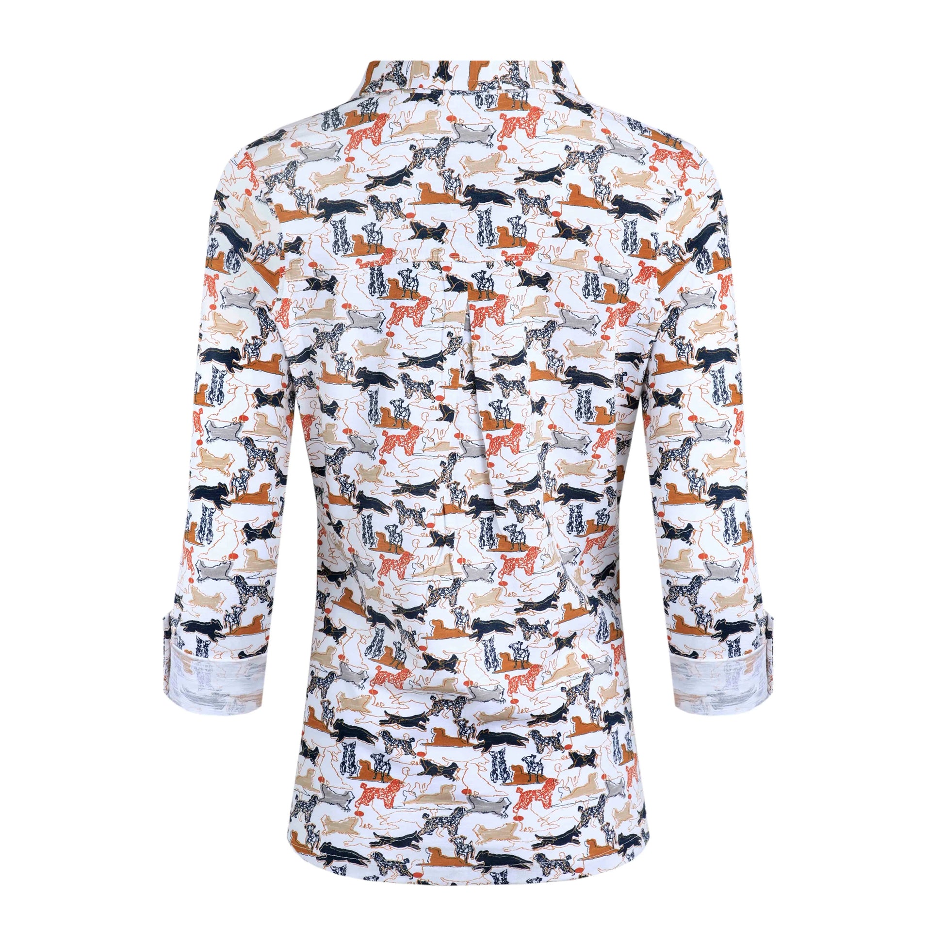 Light Cream - Back - Weird Fish Womens-Ladies Ginny Printed Jersey Organic Shirt