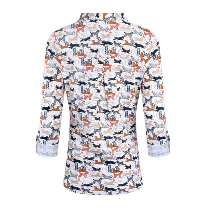 Light Cream - Back - Weird Fish Womens-Ladies Ginny Printed Jersey Organic Shirt