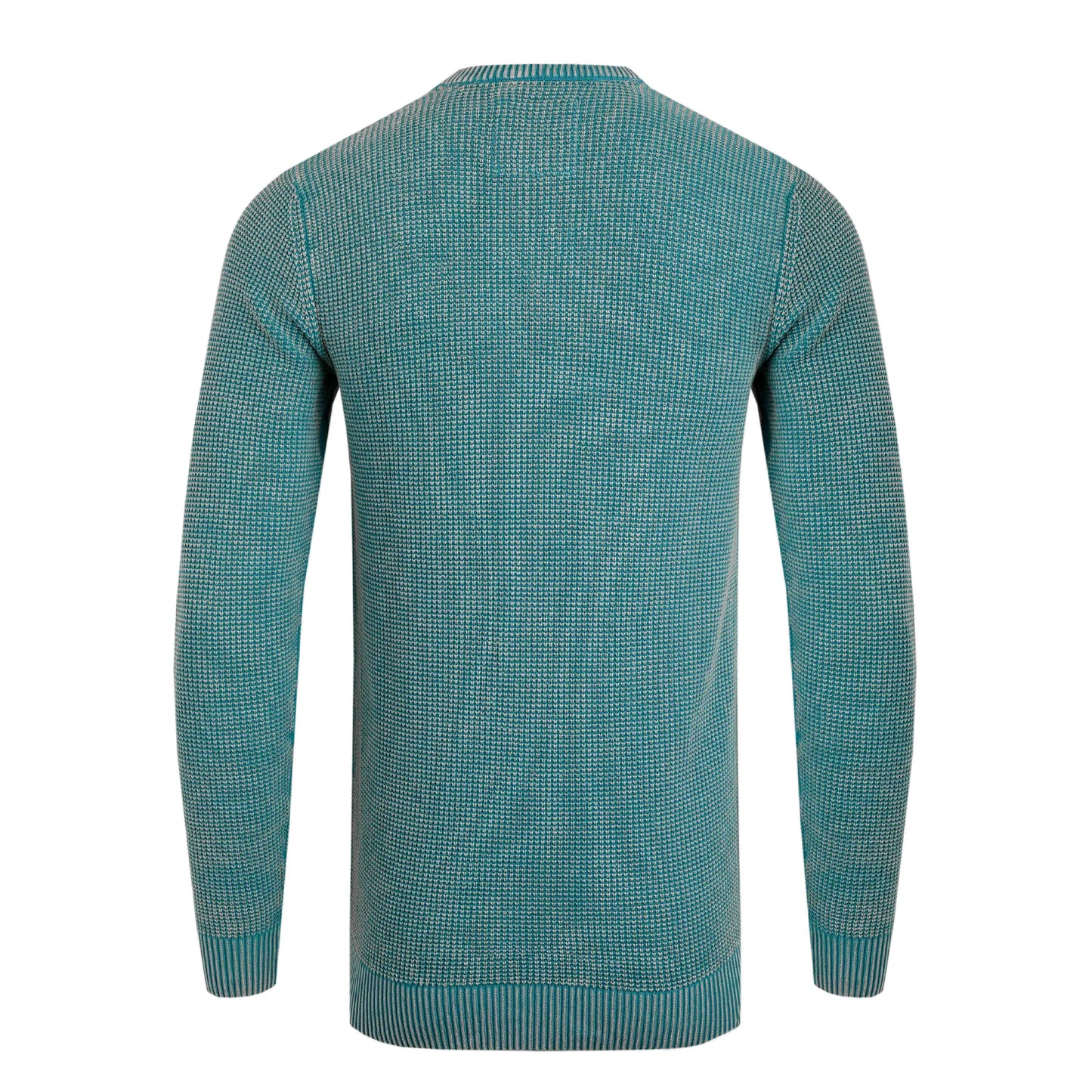 Ensign Blue - Back - Weird Fish Mens Easton Waffle Crew Neck Jumper