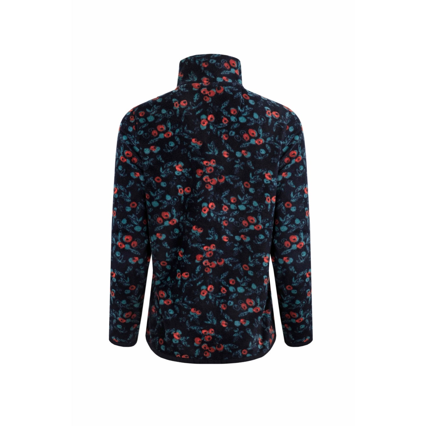 Midnight - Back - Weird Fish Womens-Ladies Reena Printed Quarter Zip Fleece Top