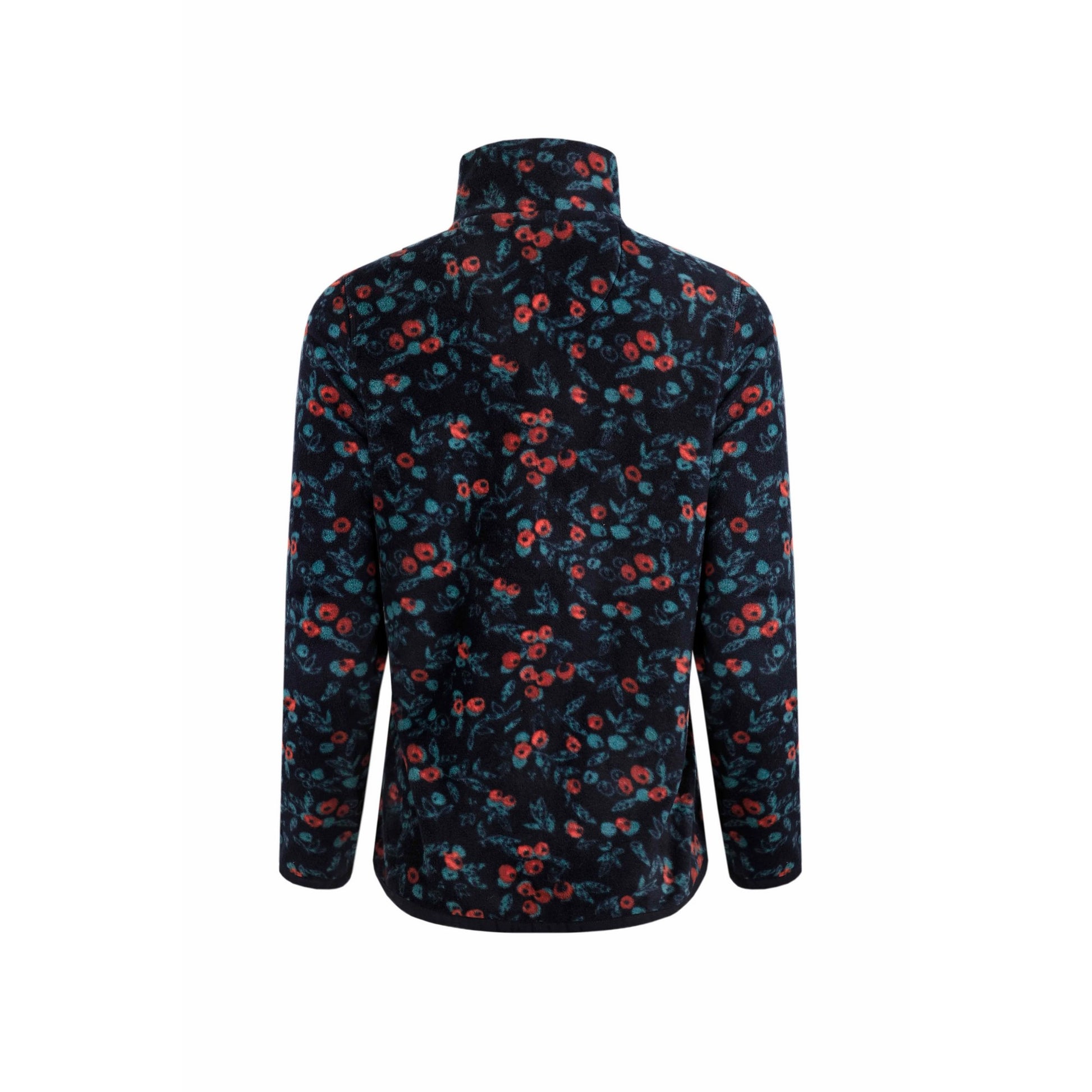 Midnight - Back - Weird Fish Womens-Ladies Reena Printed Quarter Zip Fleece Top