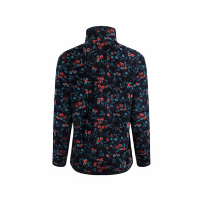 Midnight - Back - Weird Fish Womens-Ladies Reena Printed Quarter Zip Fleece Top