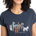 Navy - Pack Shot - Weird Fish Womens-Ladies Walkies Slub Organic T-Shirt