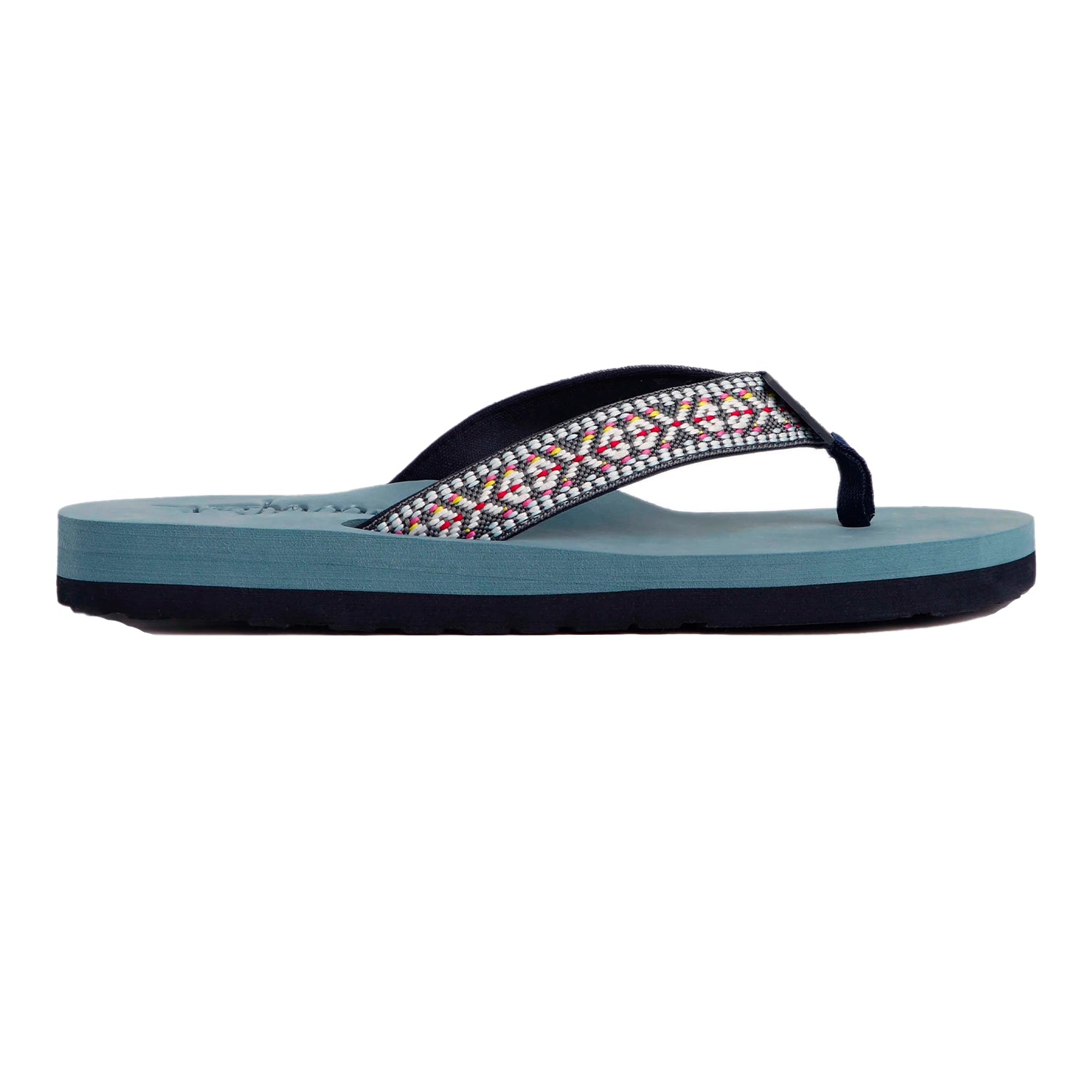 Navy - Back - Weird Fish Womens-Ladies Adila Braided Flip Flops
