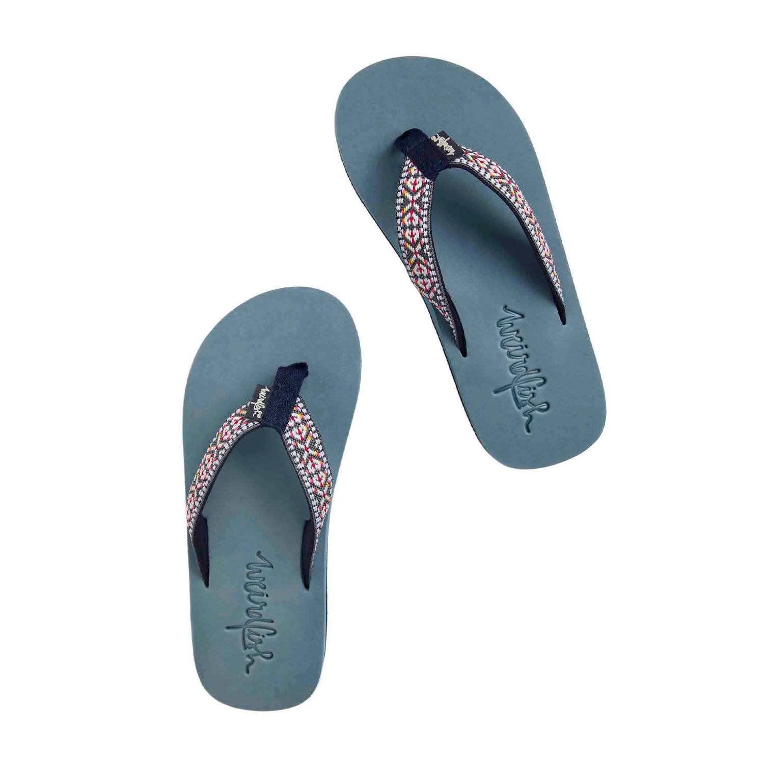Navy - Lifestyle - Weird Fish Womens-Ladies Adila Braided Flip Flops