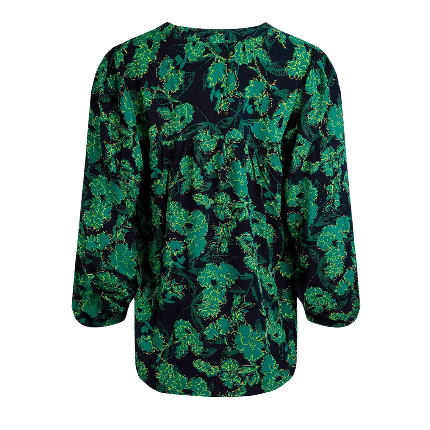 Night Blue - Back - Weird Fish Womens-Ladies Louizon Printed EcoVero Top