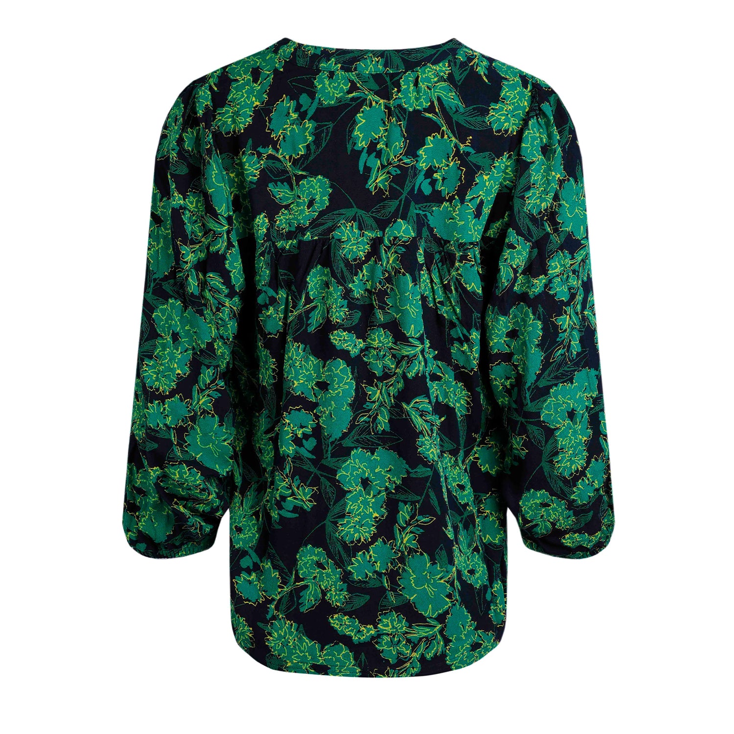 Night Blue - Back - Weird Fish Womens-Ladies Louizon Printed EcoVero Top