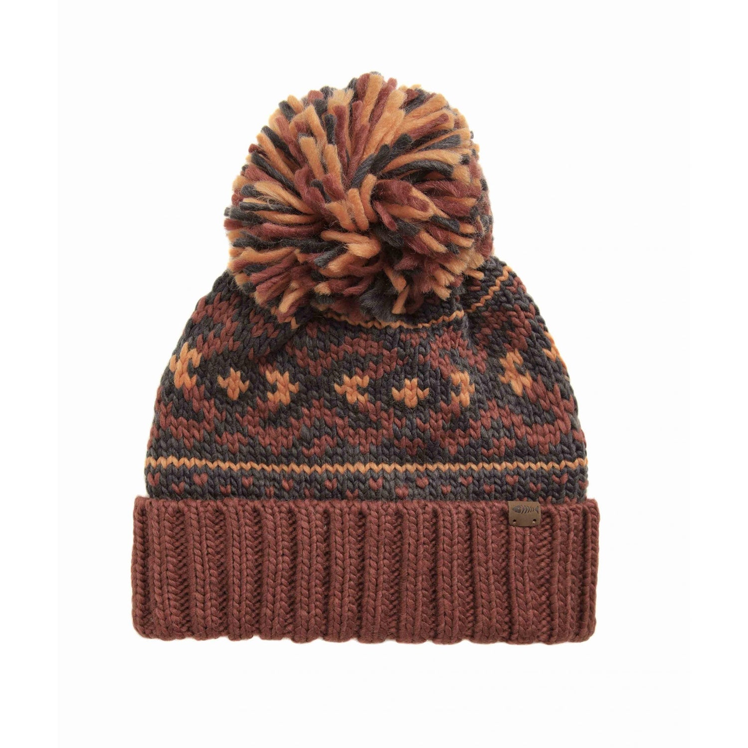Nut Brown - Front - Weird Fish Scotsdale Fair Isle Eco Friendly Hat