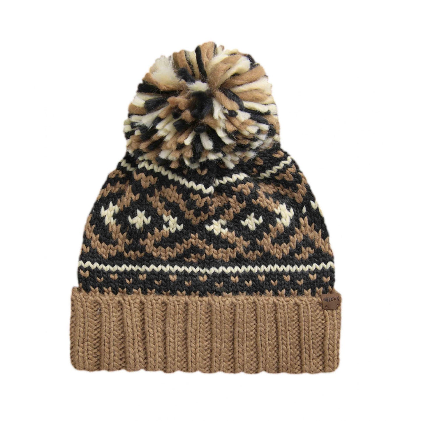 Tan - Front - Weird Fish Scotsdale Fair Isle Eco Friendly Hat