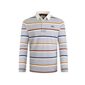 Grey Marl - Front - Weird Fish Mens Laxton Striped Organic Long-Sleeved Rugby Shirt