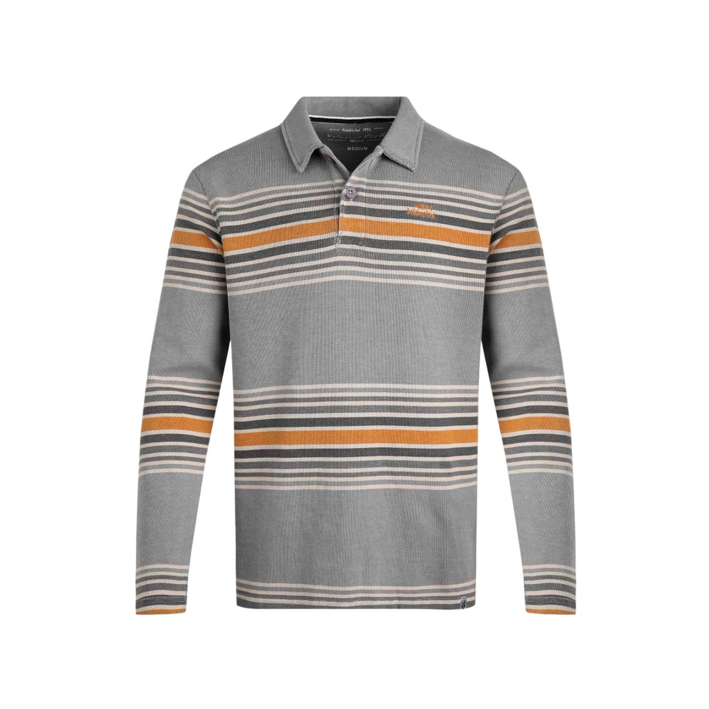 Limestone - Front - Weird Fish Mens Caudale Striped Heavyweight Ribbed Rugby Shirt