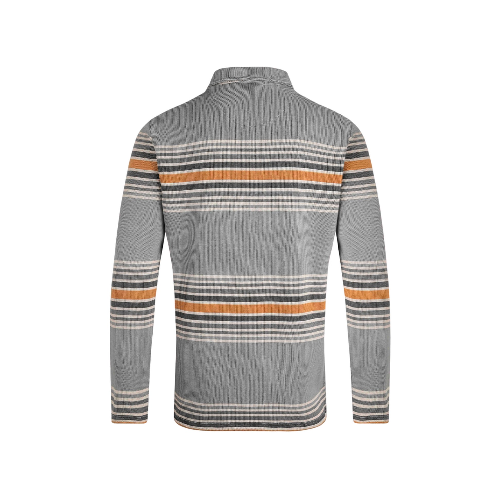 Limestone - Back - Weird Fish Mens Caudale Striped Heavyweight Ribbed Rugby Shirt